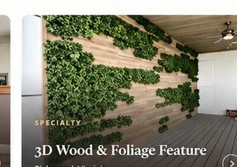 3D wood and foliage feature project