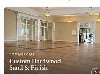 Custom hardwood sand and finish project
